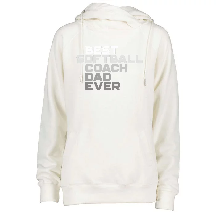 Best Softball Coach Dad Ever Football Coach Womens Funnel Neck Pullover Hood