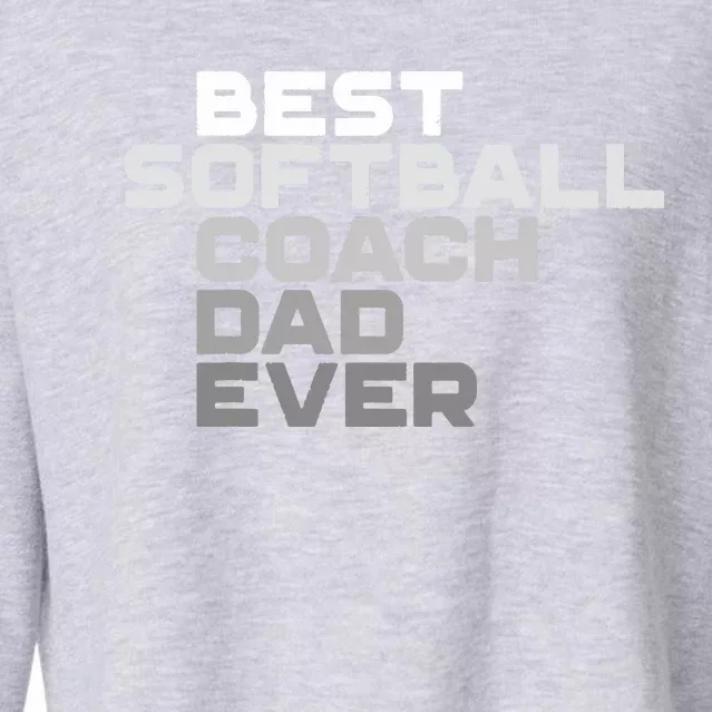 Best Softball Coach Dad Ever Football Coach Cropped Pullover Crew