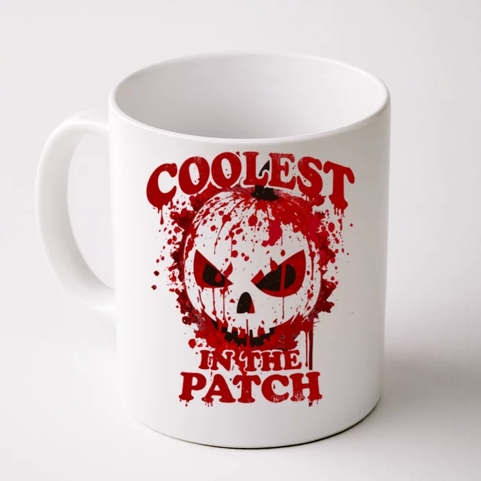 Blood Splatter Coolest Pumpkin In The Patch Bloody Halloween Meaningful Gift Front & Back Coffee Mug