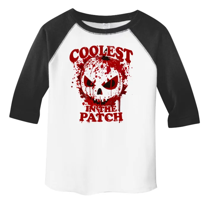 Blood Splatter Coolest Pumpkin In The Patch Bloody Halloween Meaningful Gift Toddler Fine Jersey T-Shirt