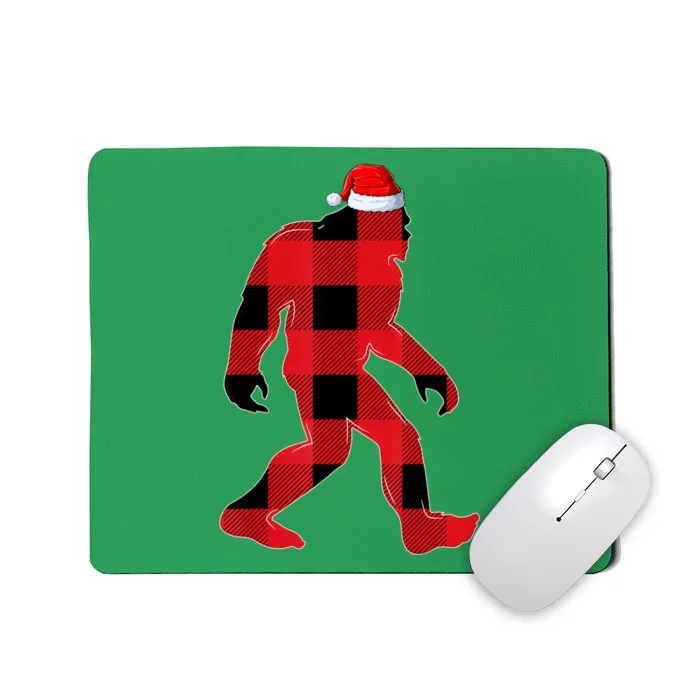 Bigfoot Santa Christmas Lights Xmas Boys Sasquatch Mousepad