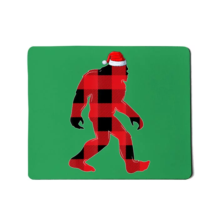 Bigfoot Santa Christmas Lights Xmas Boys Sasquatch Mousepad