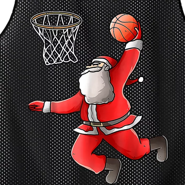 Basketball Santa Christmas Dunk Cool Sport X-Mas Pajama Mesh Reversible Basketball Jersey Tank