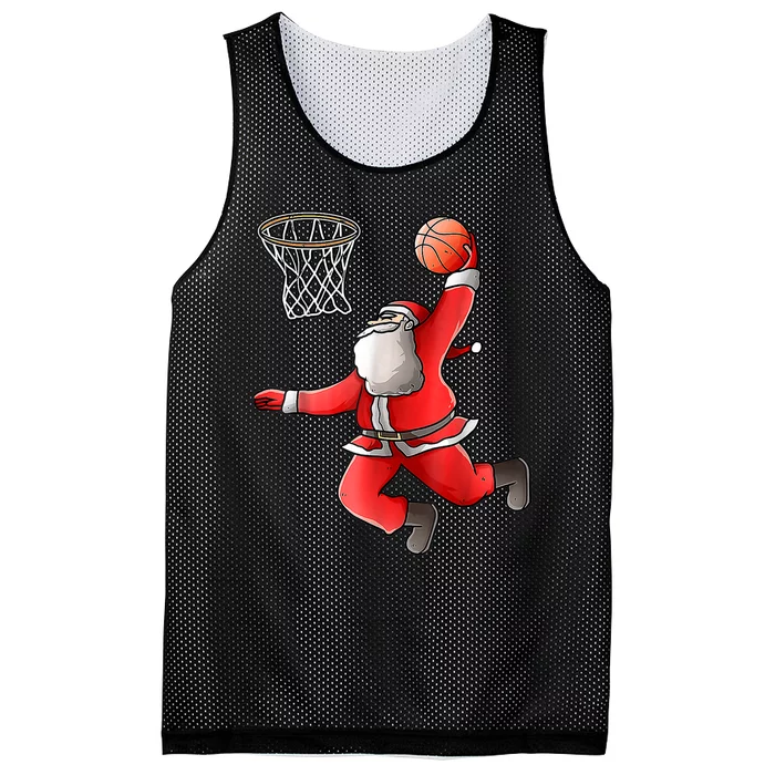 Basketball Santa Christmas Dunk Cool Sport X-Mas Pajama Mesh Reversible Basketball Jersey Tank