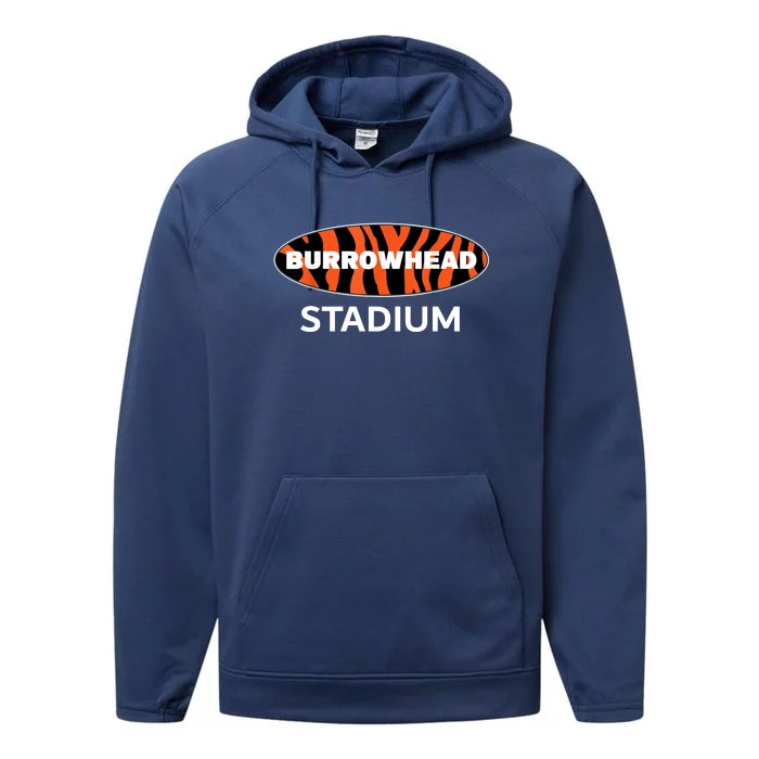 Burrowhead Stadium Cincinnati Football Performance Fleece Hoodie