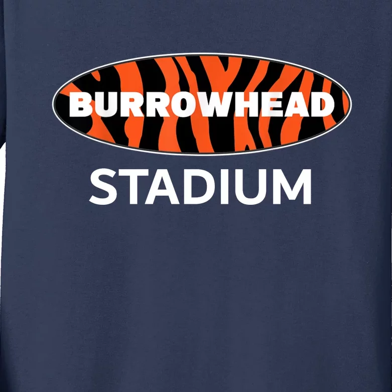 Burrowhead Stadium Cincinnati Football Kids Long Sleeve Shirt