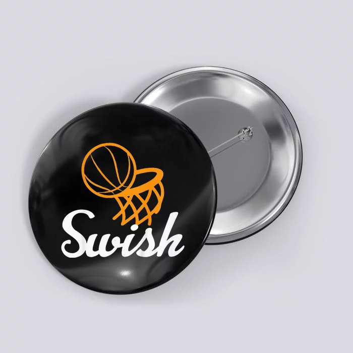 Basketball Swish Cool Sports Clothing Button