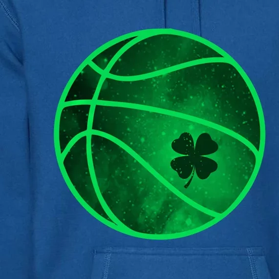 Basketball Shamrock Clover Leaf Pajama St Patrick's Day Gift Premium Hoodie