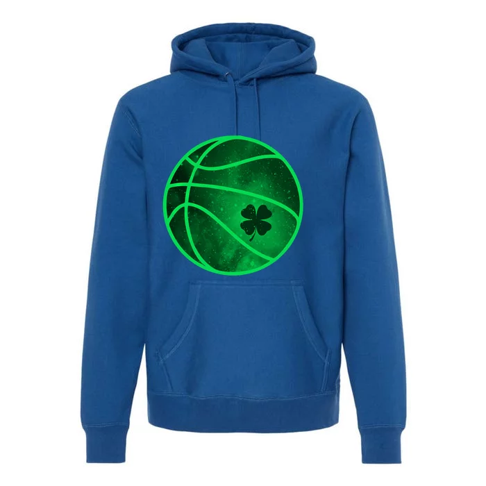 Basketball Shamrock Clover Leaf Pajama St Patrick's Day Gift Premium Hoodie