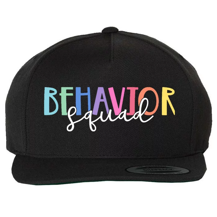 Behavior Squad Colorful Therapist Wool Snapback Cap