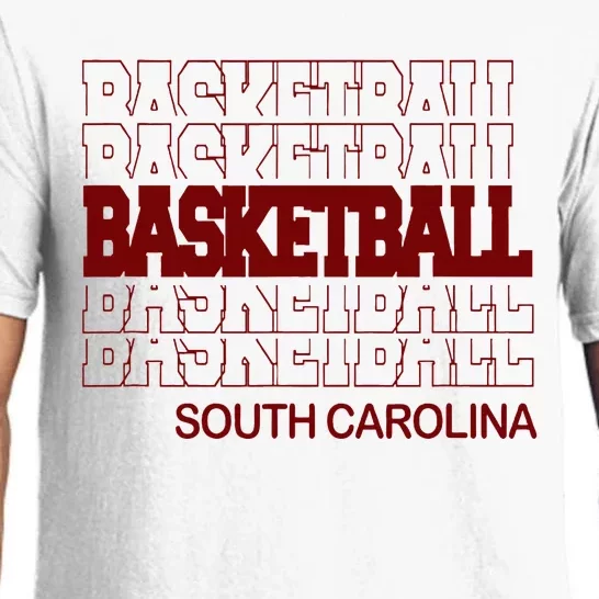 Basketball South Carolina In Modern Stacked Lettering Pajama Set