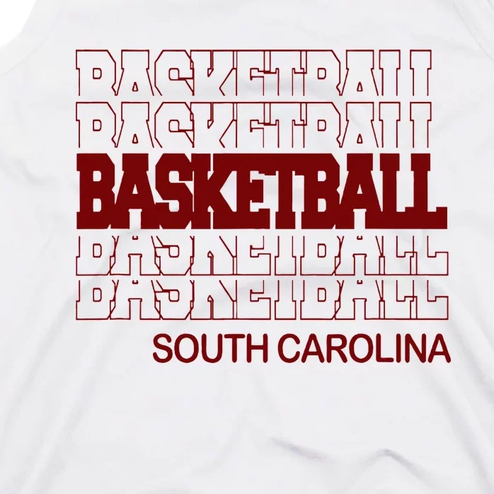 Basketball South Carolina In Modern Stacked Lettering Tank Top