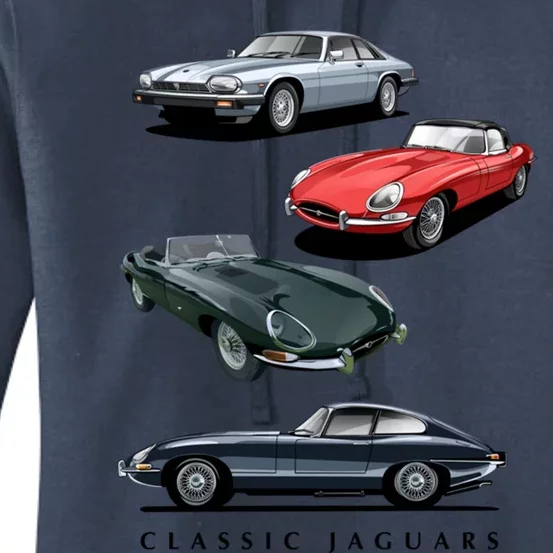 British Sports Cars Gift Classic Jaguars Gift Women's Pullover Hoodie