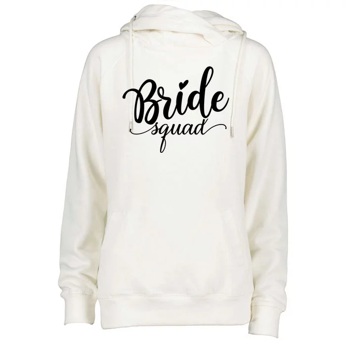 Bride Squad Cute Wedding Womens Funnel Neck Pullover Hood