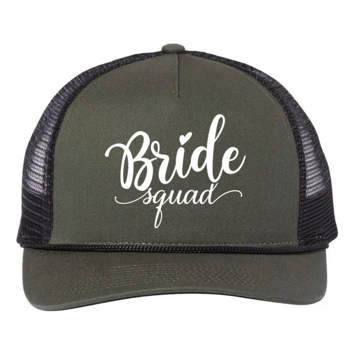 Bride Squad Cute Wedding Retro Rope Trucker Hat Cap