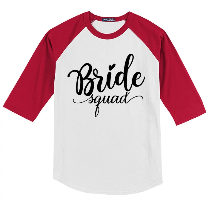 Bride Squad Cute Wedding Kids Colorblock Raglan Jersey