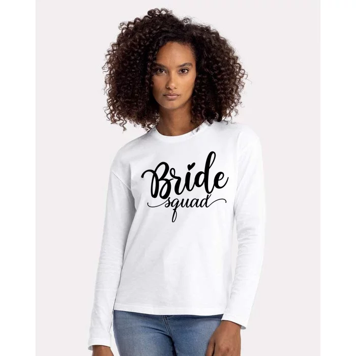 Bride Squad Cute Wedding Womens Cotton Relaxed Long Sleeve T-Shirt