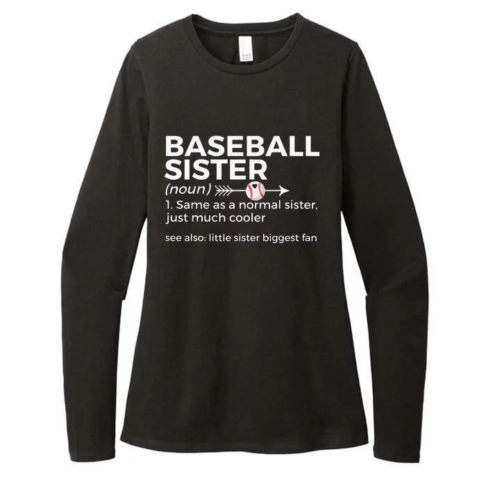 Baseball Sister Definition Little Sister Biggest Fan Womens CVC Long Sleeve Shirt