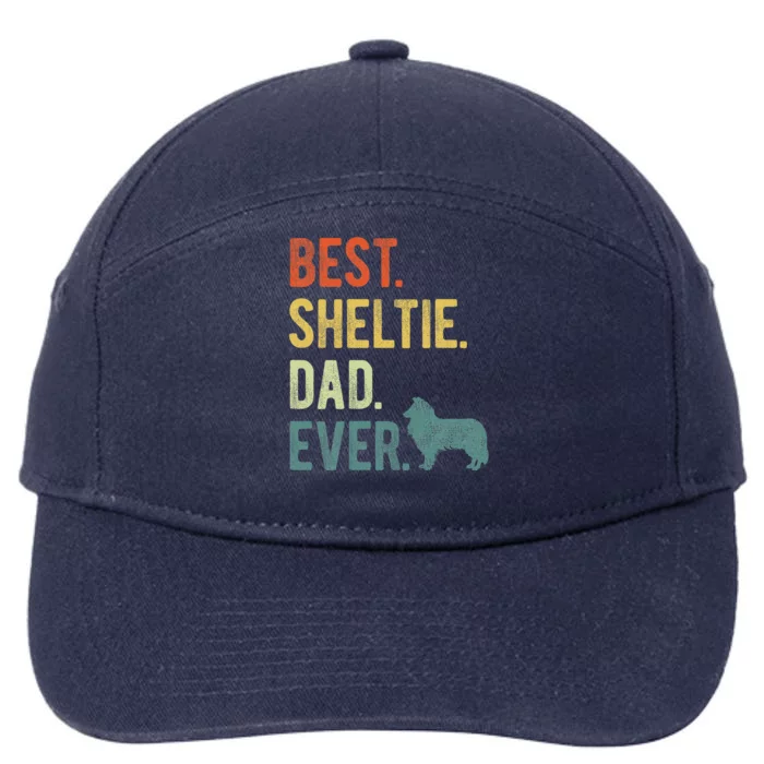 Best Sheltie Dad Ever Dog Daddy Fathers Day 7-Panel Snapback Hat