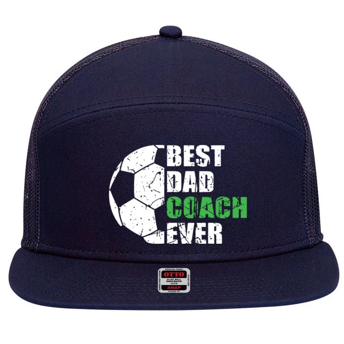 Best Soccer Dad Coach Ever Retro Father Soccer Coach Dad 7 Panel Mesh Trucker Snapback Hat