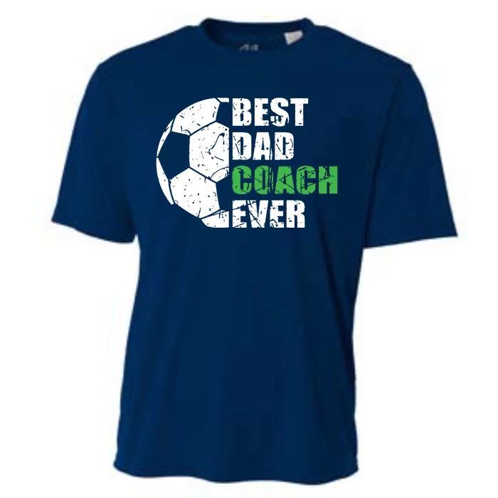 Best Soccer Dad Coach Ever Retro Father Soccer Coach Dad Cooling Performance Crew T-Shirt