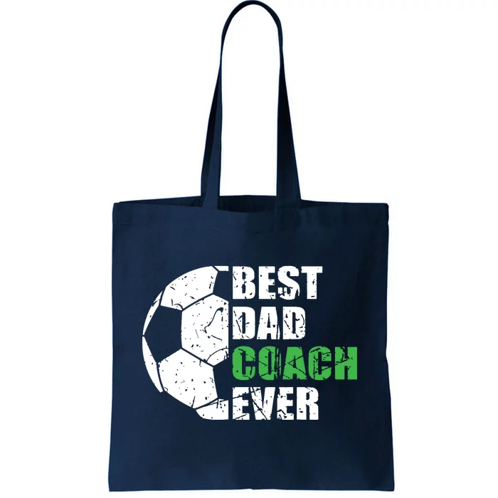 Best Soccer Dad Coach Ever Retro Father Soccer Coach Dad Tote Bag