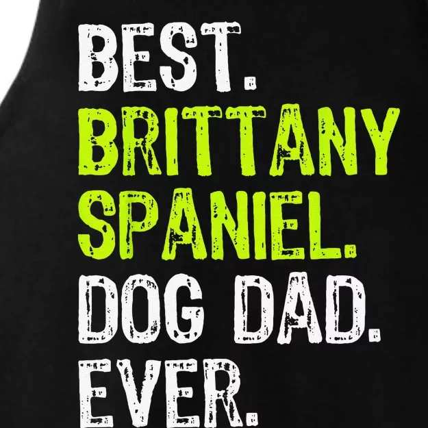 Brittany Spaniel Dog Dad Fathers Day Dog Lovers Ladies Tri-Blend Wicking Tank