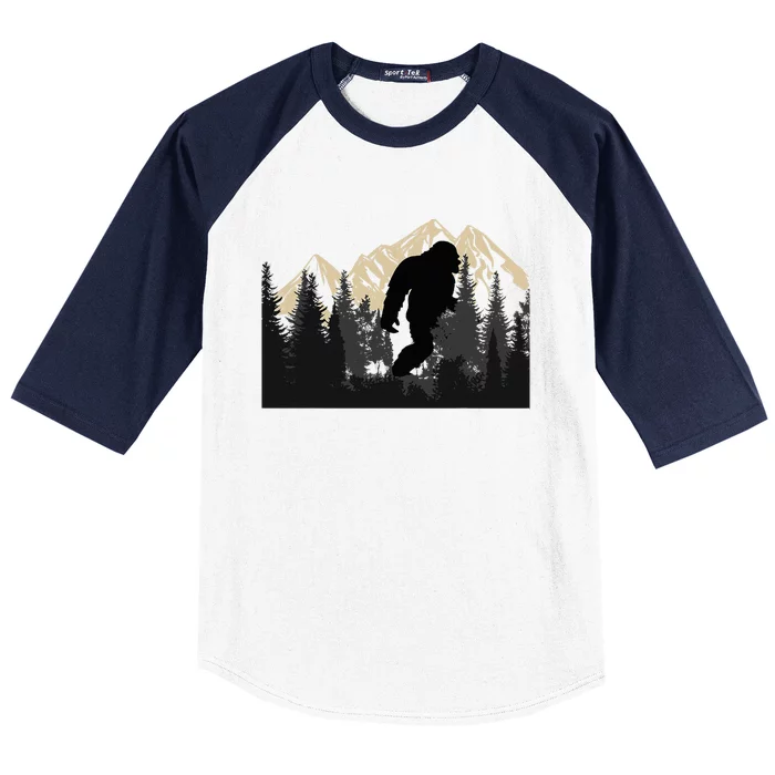 Bigfoot Sasquatch Design Women And Trip Hiking Lovers Baseball Sleeve Shirt