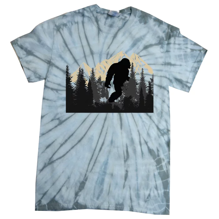 Bigfoot Sasquatch Design Women And Trip Hiking Lovers Tie-Dye T-Shirt