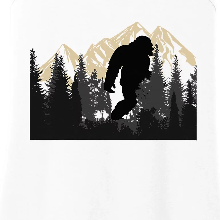 Bigfoot Sasquatch Design Women And Trip Hiking Lovers Ladies Essential Tank