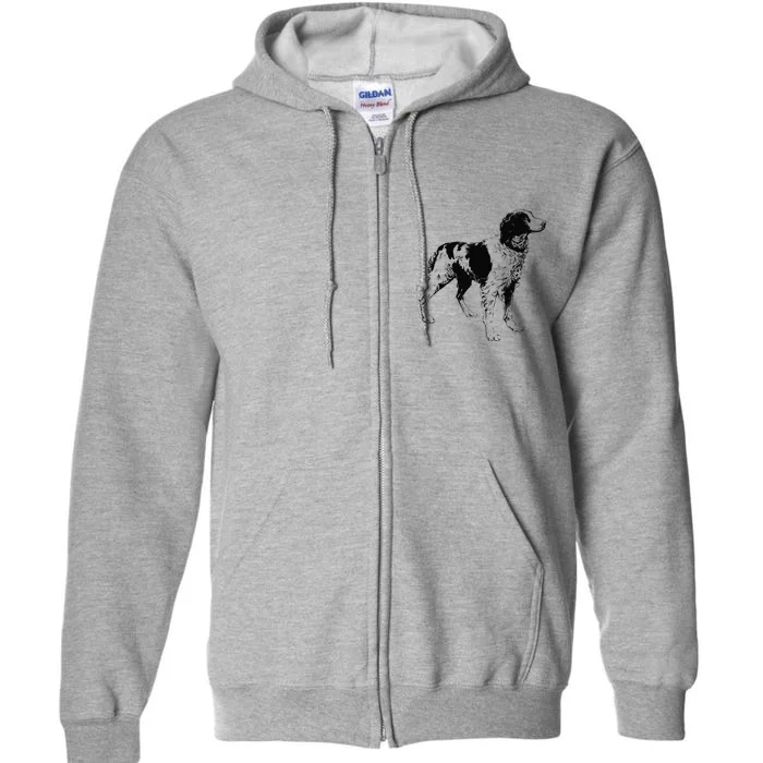 Brittany Spaniel Dog Love Dogs Mothers Fathers Day Full Zip Hoodie