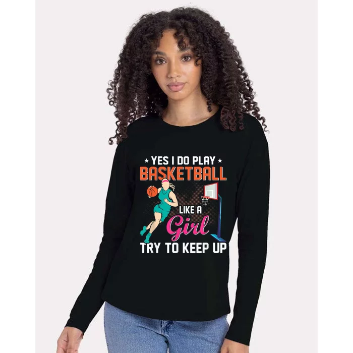 Basketball Sports Design For Women Men Womens Cotton Relaxed Long Sleeve T-Shirt