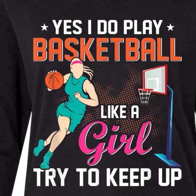 Basketball Sports Design For Women Men Womens Cotton Relaxed Long Sleeve T-Shirt