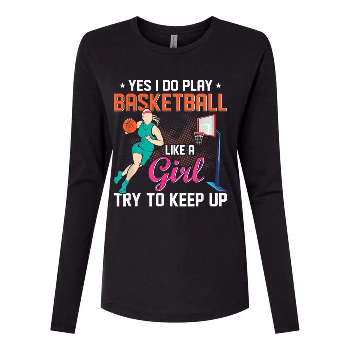 Basketball Sports Design For Women Men Womens Cotton Relaxed Long Sleeve T-Shirt