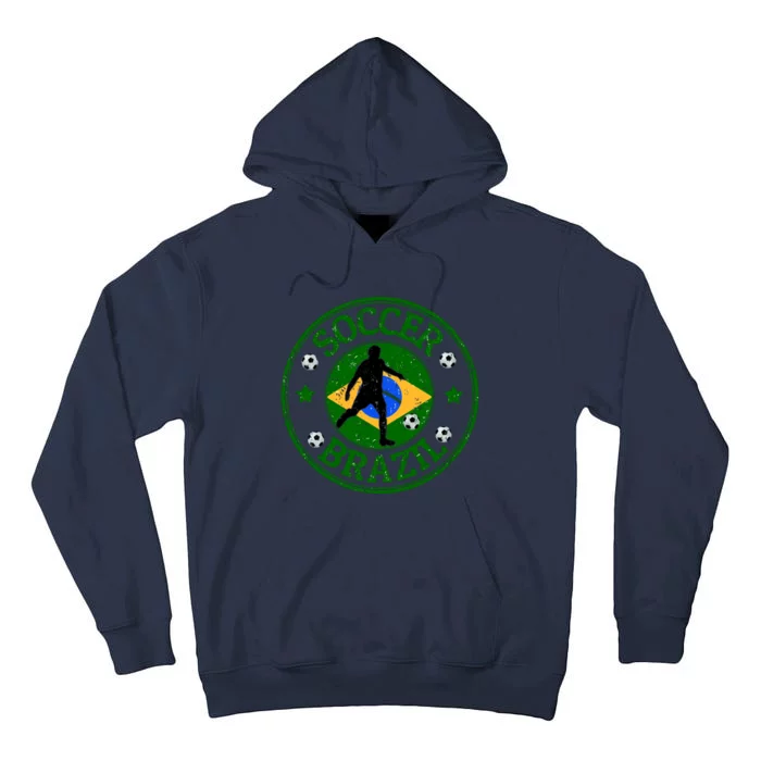 Brazil Soccer Design Tall Hoodie