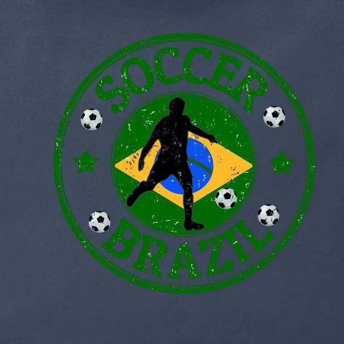 Brazil Soccer Design Zip Tote Bag