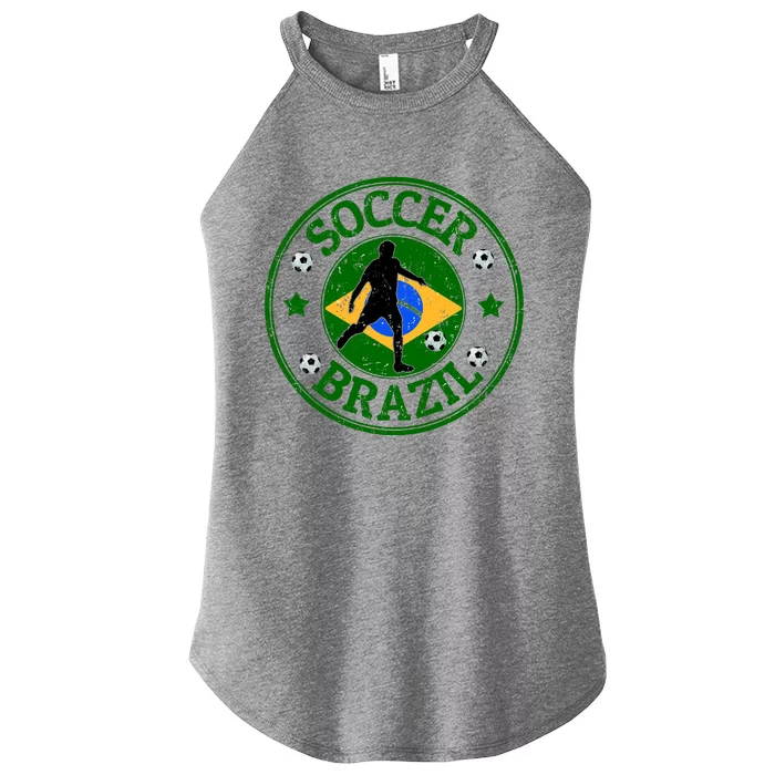 Brazil Soccer Design Women’s Perfect Tri Rocker Tank