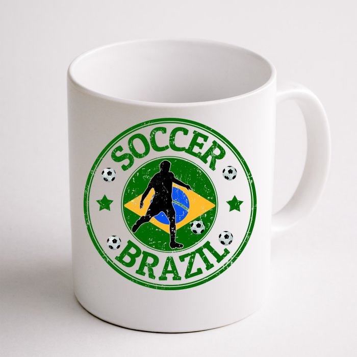 Brazil Soccer Design Front & Back Coffee Mug