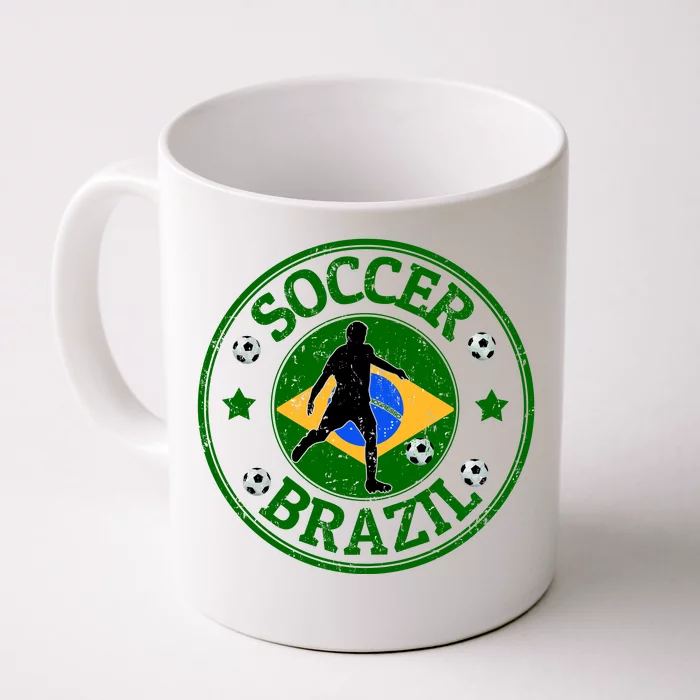 Brazil Soccer Design Front & Back Coffee Mug