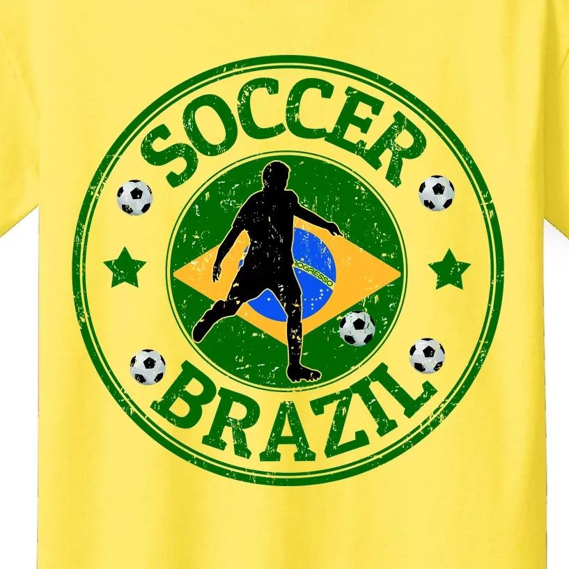 Brazil Soccer Design Kids T-Shirt