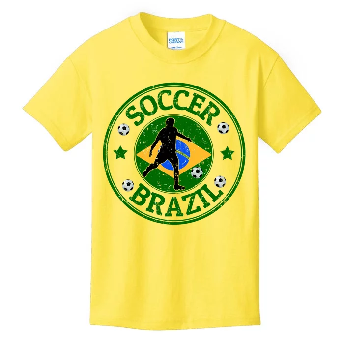 Brazil Soccer Design Kids T-Shirt