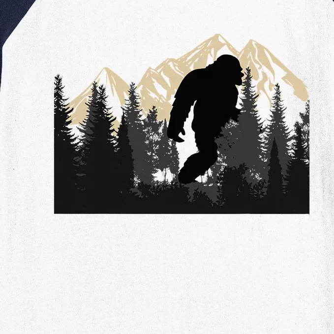 Bigfoot Sasquatch Design Trip Hiking Lovers Baseball Sleeve Shirt