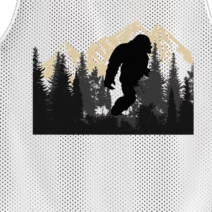 Bigfoot Sasquatch Design Trip Hiking Lovers Mesh Reversible Basketball Jersey Tank