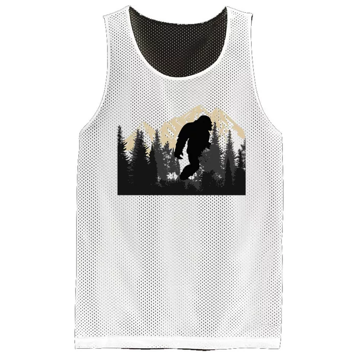 Bigfoot Sasquatch Design Trip Hiking Lovers Mesh Reversible Basketball Jersey Tank