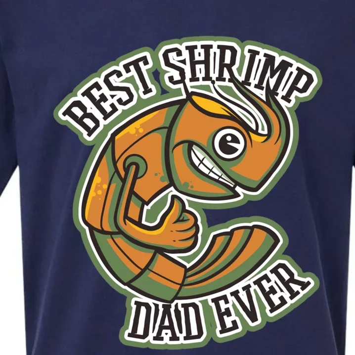 Best Shrimp Dad Ever Gift Sueded Cloud Jersey T-Shirt