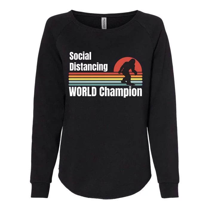 Bigfoot Social Distancing Champion, Funny Bigfoot Meme Womens California Wash Sweatshirt