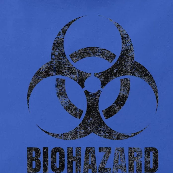 Biohazard Symbol Distressed Weathered Look Halloween Fun Zip Tote Bag