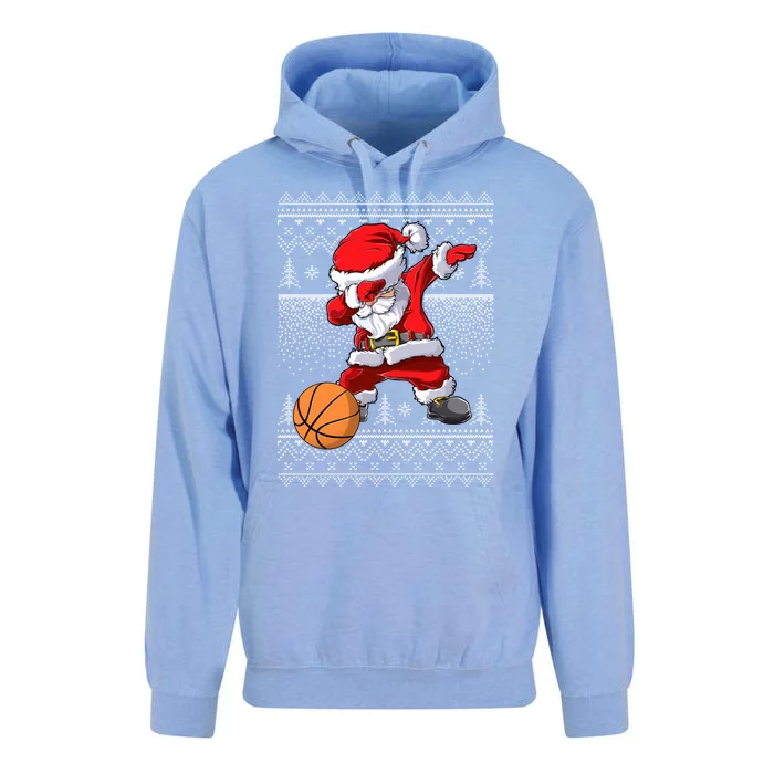 Basketball Santa Dabbing Ugly Christmas Xmas Pajama Gift Unisex Surf Hoodie