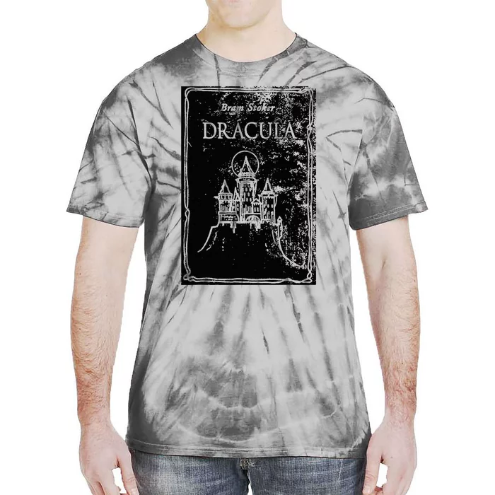 Bram StokerS Dracula 1897 Original Book Cover Art Tie-Dye T-Shirt