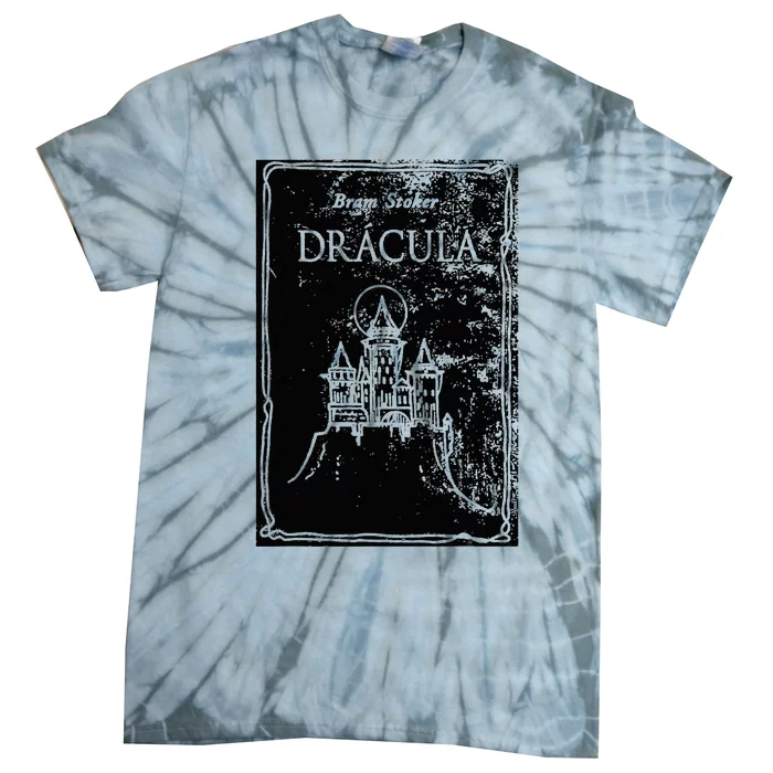 Bram StokerS Dracula 1897 Original Book Cover Art Tie-Dye T-Shirt